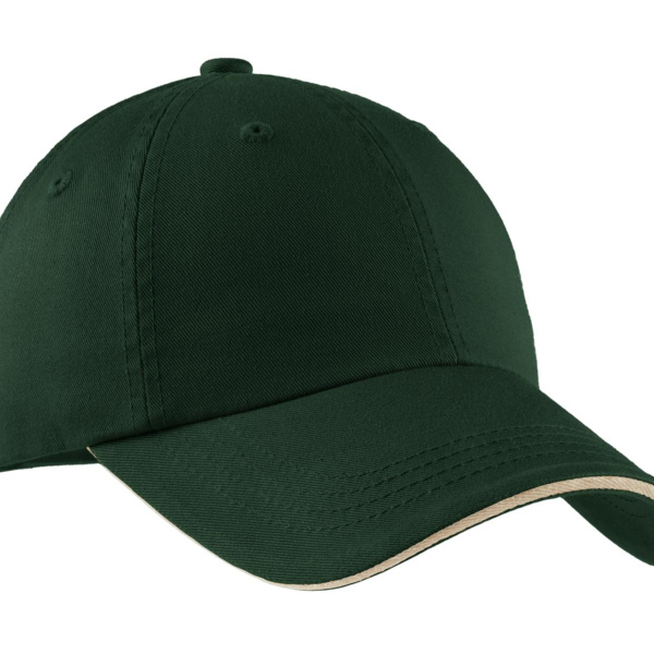 Sandwich Bill Cap with Striped Closure Thumbnail